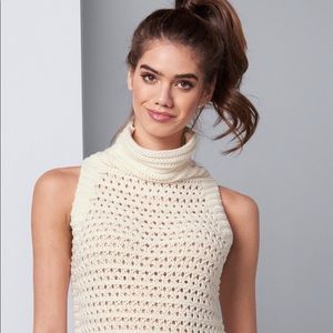 Fall crochet sleeveless sweater